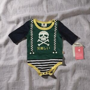 Harajuku Mini Target 20th Anniversary Baby Boy Bodysuit Skull Green 9M Onesie